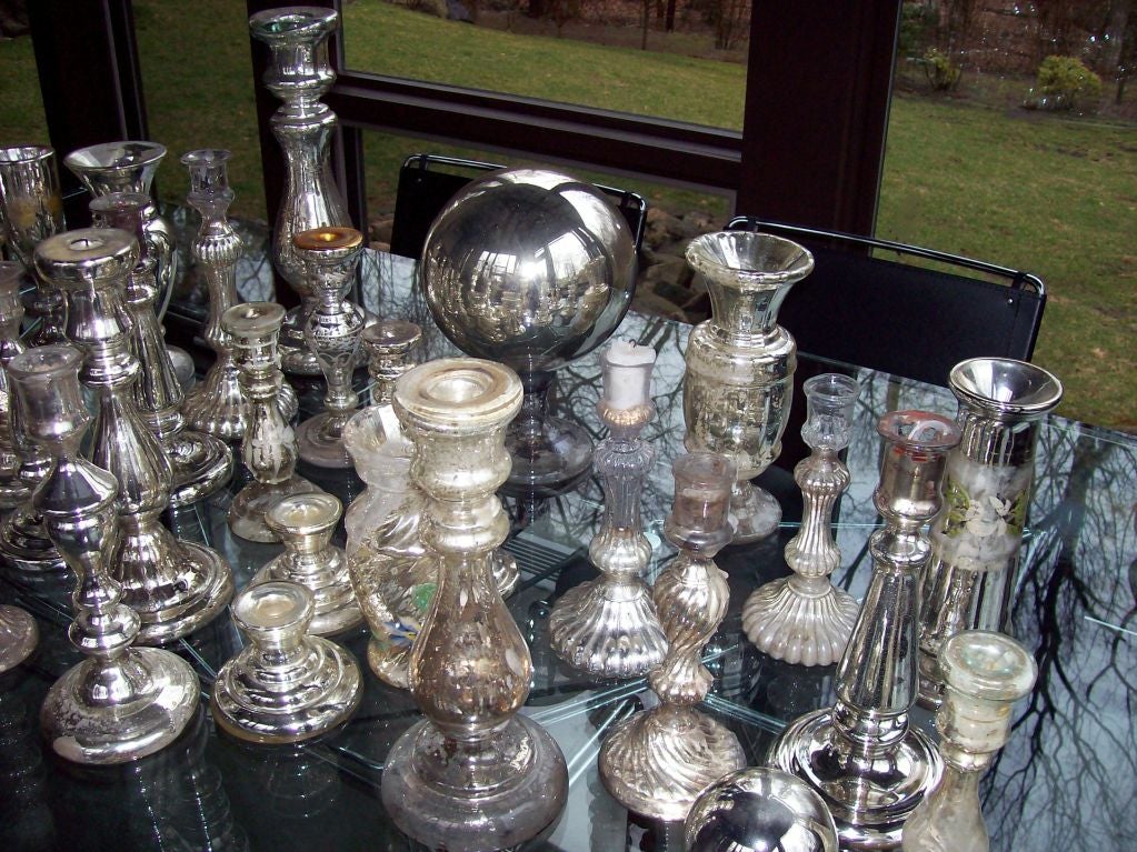 48-Piece Antique Mercury Glass Collection 6