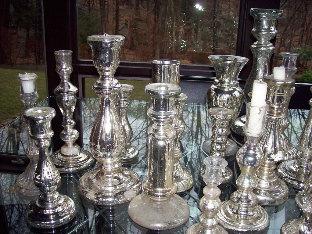 48-Piece Antique Mercury Glass Collection 3