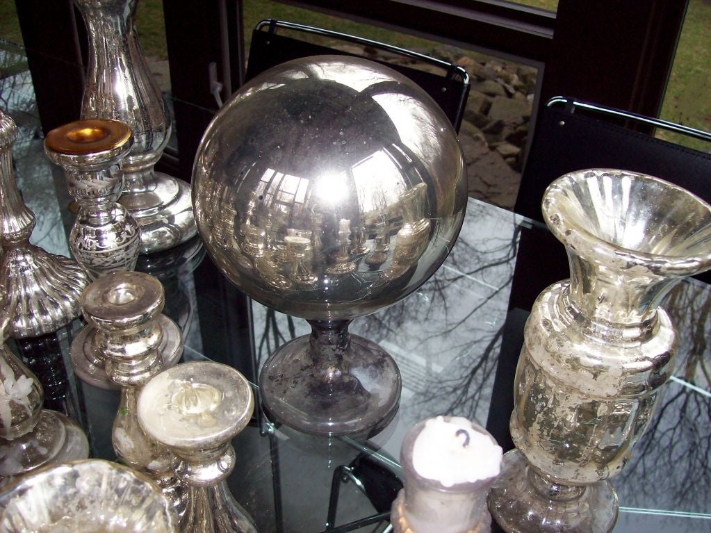 48-Piece Antique Mercury Glass Collection 5
