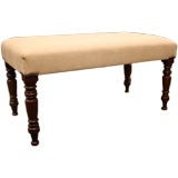 Antique Upholstered English Bench