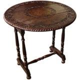 Antique Welsh Carved Small Table