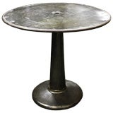 Round Steel Bistro Table From France, Circa 1940