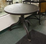 Early 20thC French Industrial Steel Round Lamp or BreakfastTable