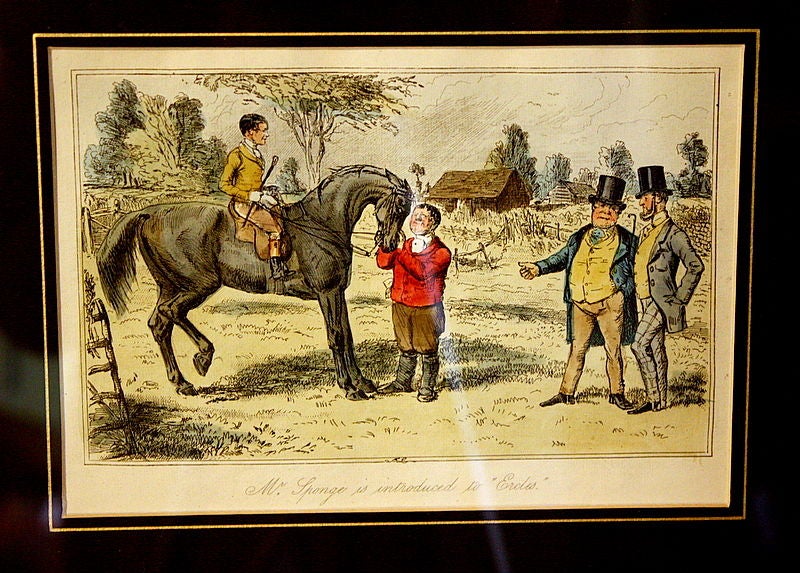 Amusing Antique English Hunting Cartoons, Framed 2