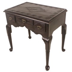 Period Queen Anne English Oak Lowboy 11