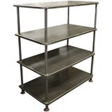 Used Large Mid-Century French Industrial Steel Bookcase/Shelving