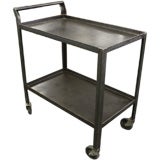 Mid Century French Industrial Steel Trolley Mid Century French Industrial Steel Trolley