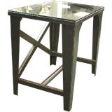 1930's French  Industrial Small Steel Table/Desk
