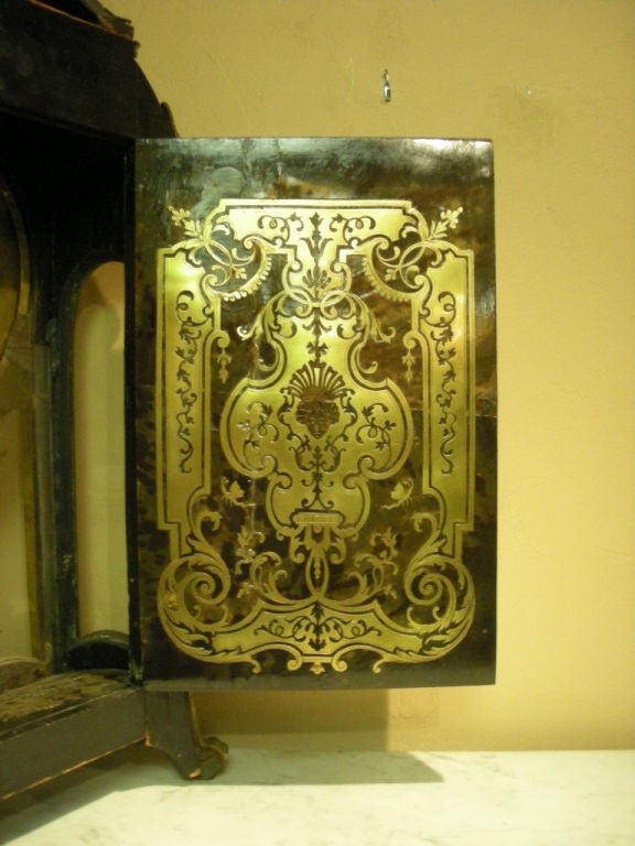 18th Century Tortoise Shell .Boulle  Cartel Clock signed Thuret 3