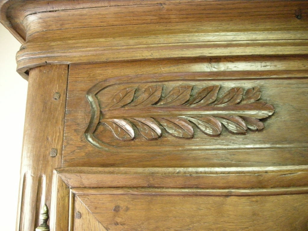 Brass Antique French Country Armoire