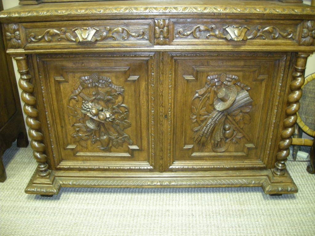 Two-Part Country French Hunting Cabinet
