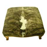 Vintage Louis XV Style Large Upholstered Foot Stool