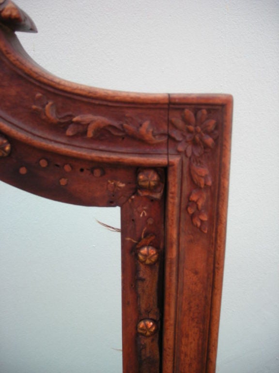 French Antique Carved Wooden Fire Screen Frame