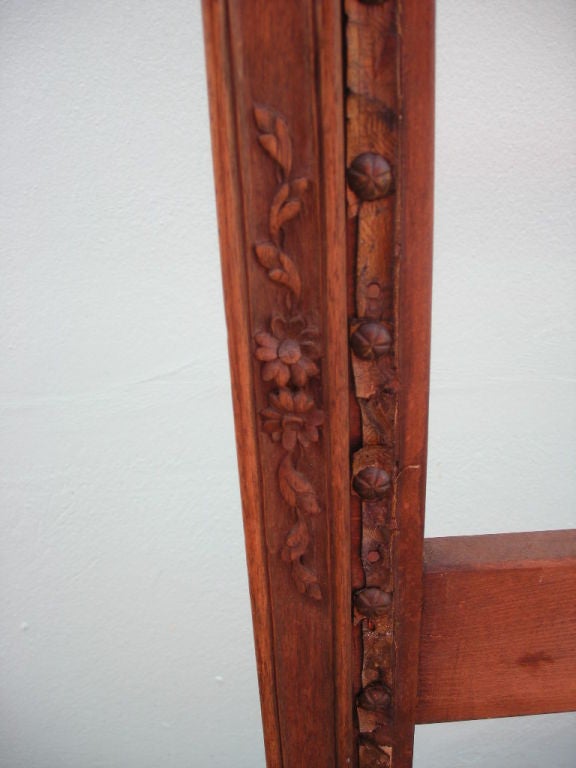 19th Century Antique Carved Wooden Fire Screen Frame