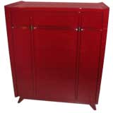 "Ferrari" Red Lacquered Tall Chest