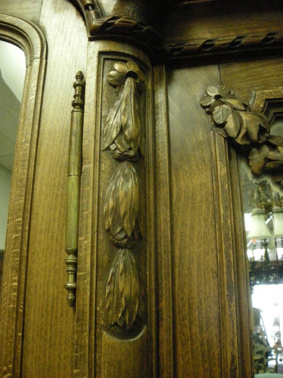 Antique Three-Door French Armoire 4