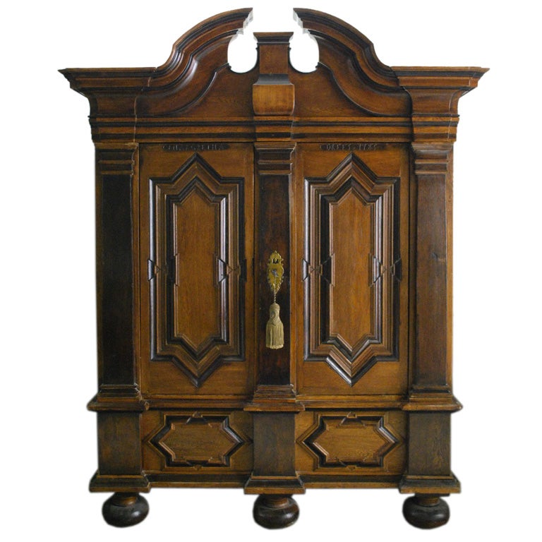 18th Century Solid Oak German Armoire at 1stdibs