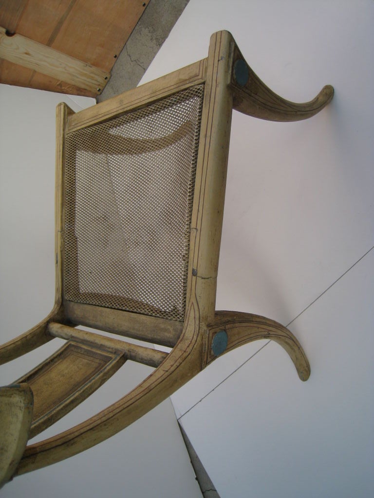 Mid-20th Century Large Cast Metal Klismos Chair