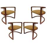 Set of 4 Argentinian Barrel Back Chairs