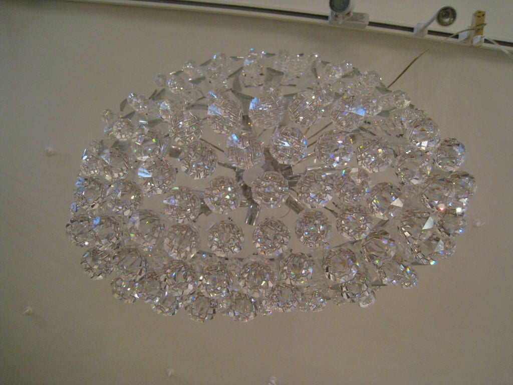 Austrian Lobmeyr Oval Crystal Chandelier For Sale