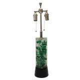 Clear and Green Resin Table Lamp