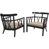 Pair of  Large Tomlinson X Back Chairs