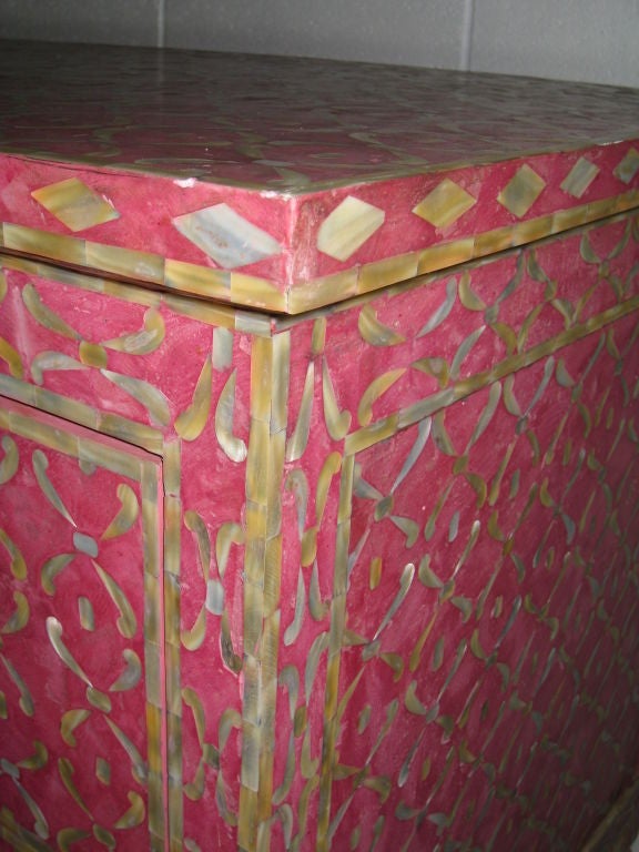 Mother of Pearl and Resin Cabinet In Excellent Condition In Los Angeles, CA