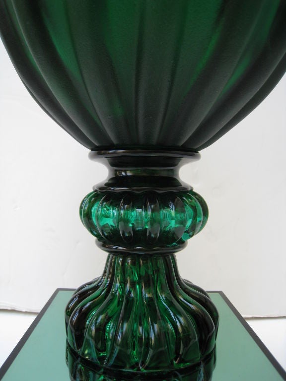 Pair of Seguso Murano Glass Lamps 1