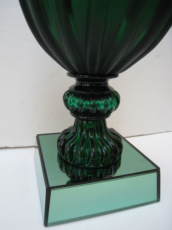 Pair of Seguso Murano Glass Lamps 2
