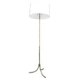 French Bagues Faux Bamboo Brass Floor Lamp