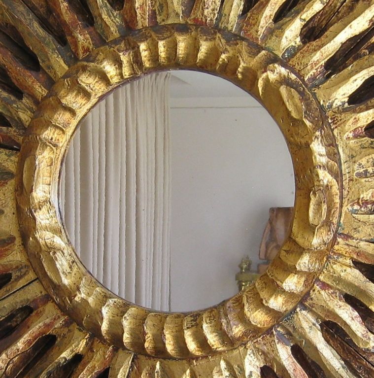 22 KT Gilt Spanish Mirror