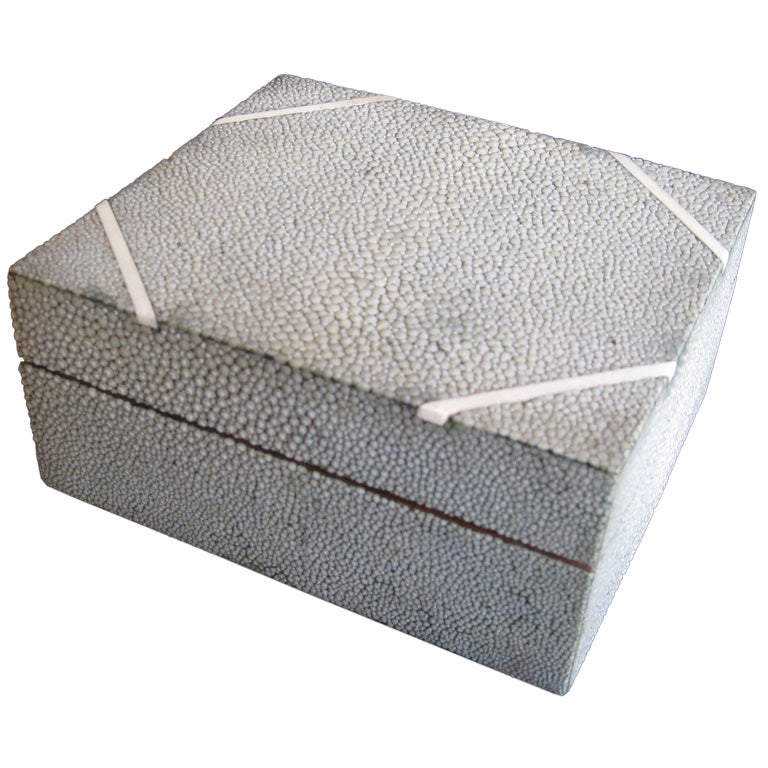 Shagreen Box with Inlaid Ivory