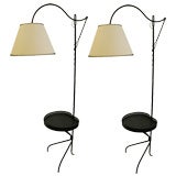 Pair of Jacques Adnet Floor Lamps