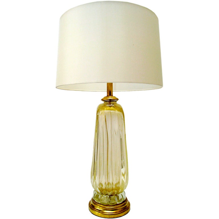 AVEM Murano Lamp with Gold Inclusion