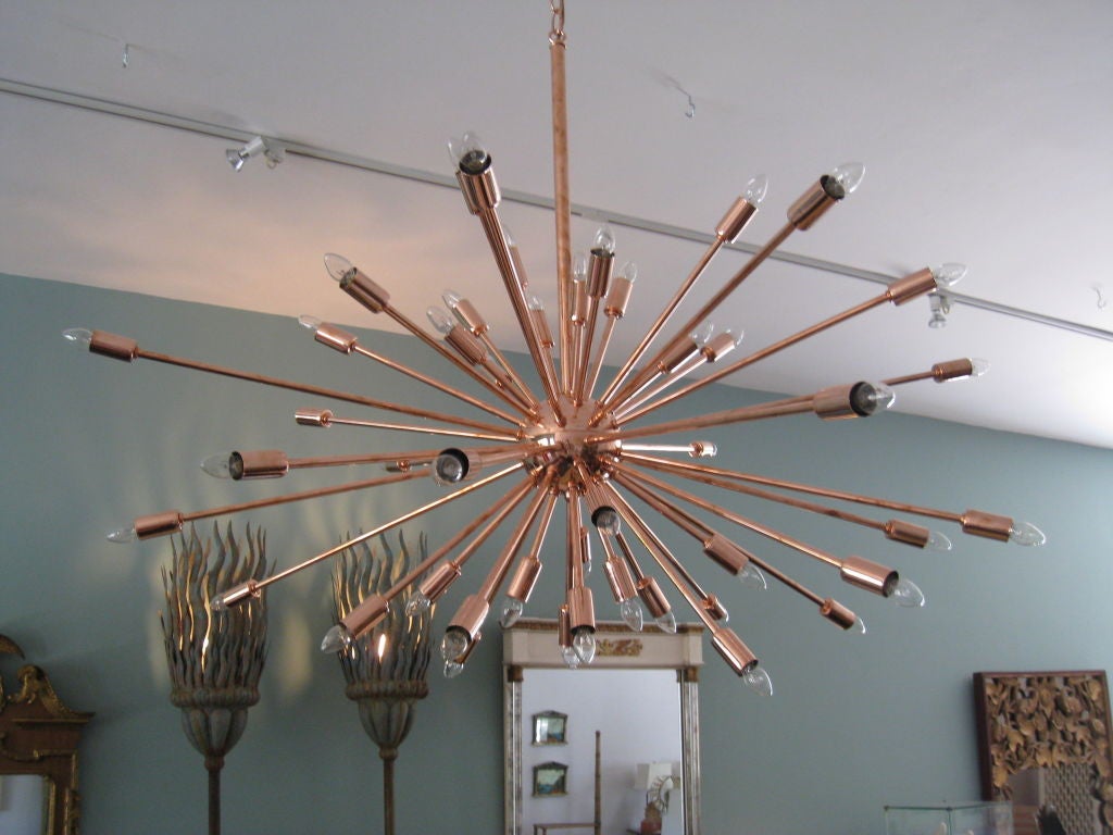 Downtown Classics Collection Sputnik Chandelier in Copper For Sale 1