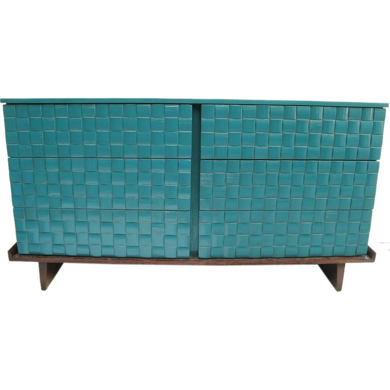 Paul Laszlo Basket Weave Cabinet
