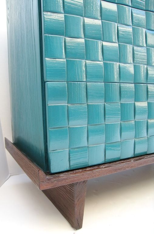 Mid-20th Century Paul Laszlo Basket Weave Cabinet