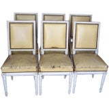 Set of Six Louis XVI Style Dining Chairs