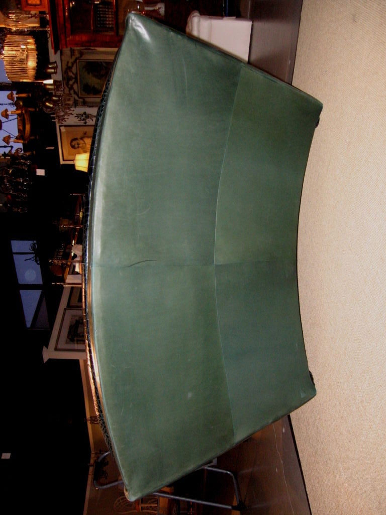 20th Century LEATHER LOVESEAT / SOFA BY JEAN CLAUDE JITROIS