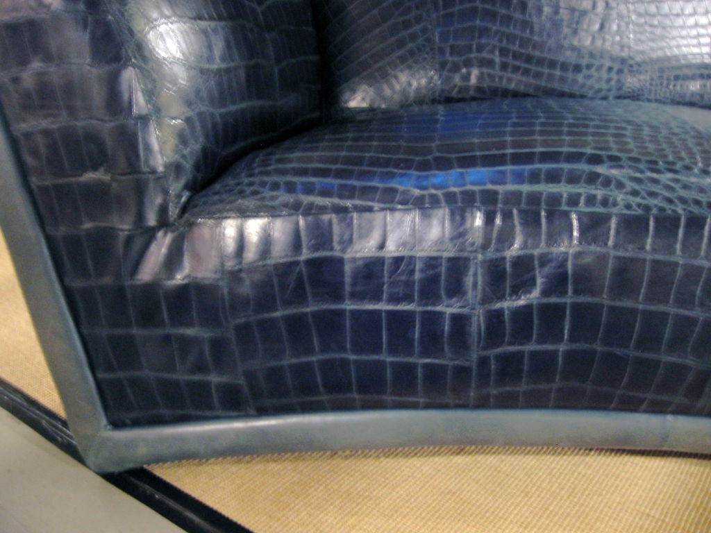 LEATHER LOVESEAT / SOFA BY JEAN CLAUDE JITROIS 1
