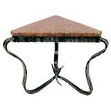 STEEL AND GRANITE END / SIDE TABLE