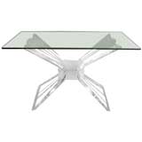 LUCITE AND GLASS CONSOLE / SOFA TABLE
