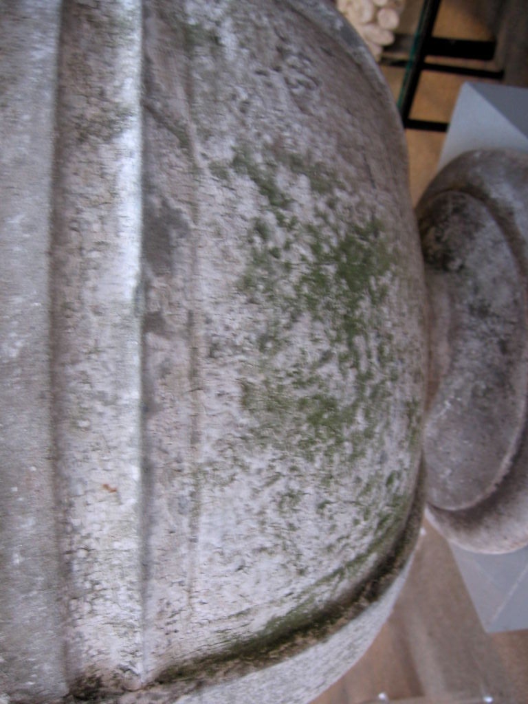 PAIR OF LARGE CONCRETE PLANTERS / URNS 2