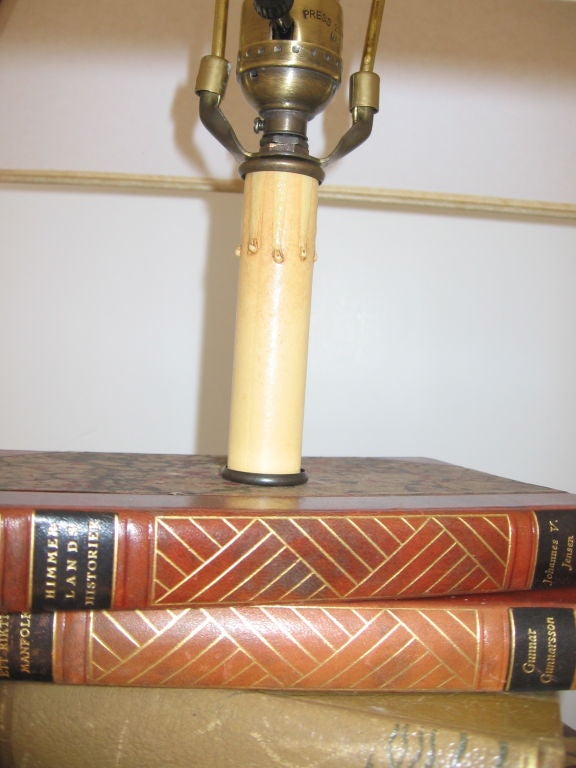 stacked book lamp