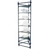 WROUGHT IRON AND GLASS ETAGERE