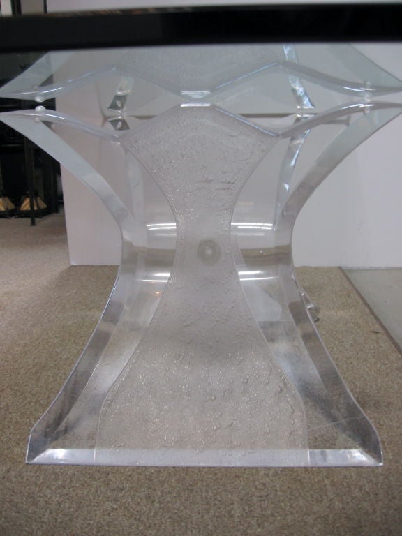 Lucite base coffee table with new 1/2