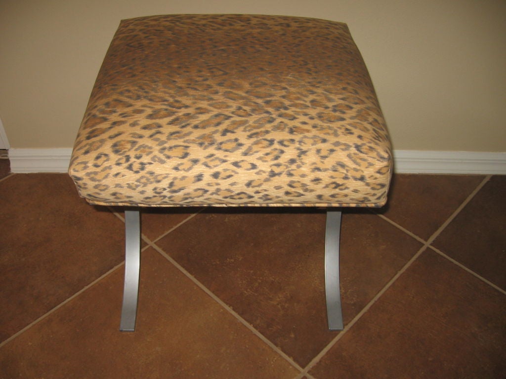 THREE LEOPARD STOOLS / BENCHES