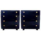 PAIR LACQUERED COMMODES / CHEST OF DRAWERS BY HEYWOOD WAKEFIELD