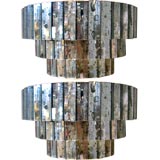 PAIR OF ART DECO STYLE MIRRORED SCONCES