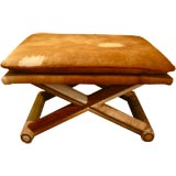 COWHIDE X FORM BENCH / STOOL